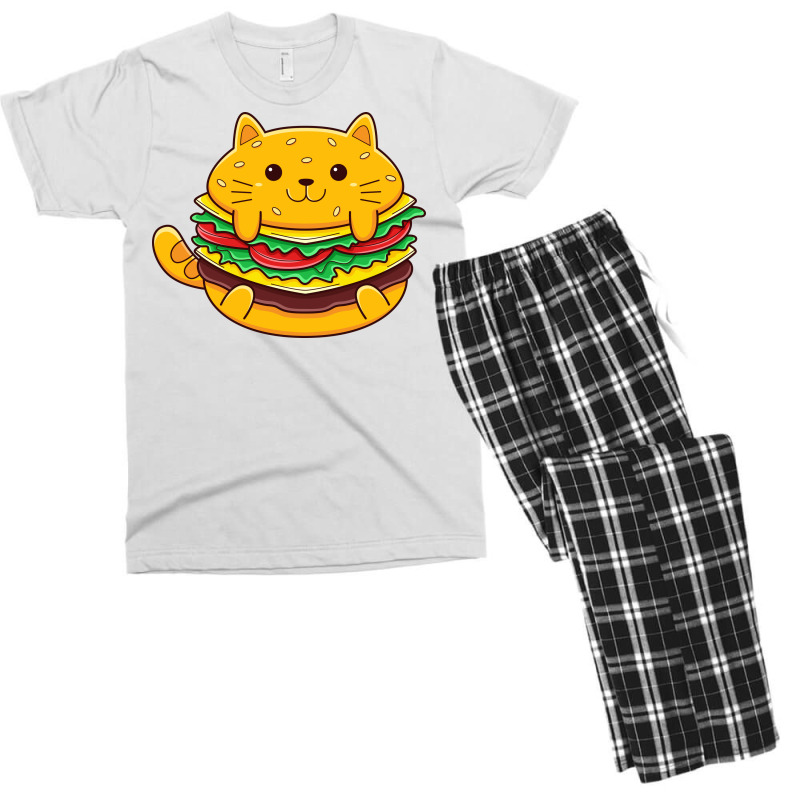 Cat Burger Men's T-shirt Pajama Set | Artistshot