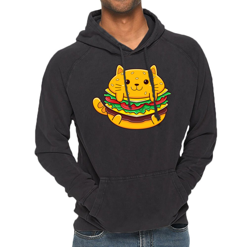 Cat Burger Vintage Hoodie | Artistshot