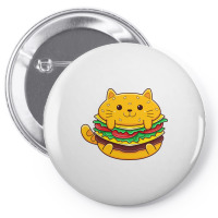 Cat Burger Pin-back Button | Artistshot