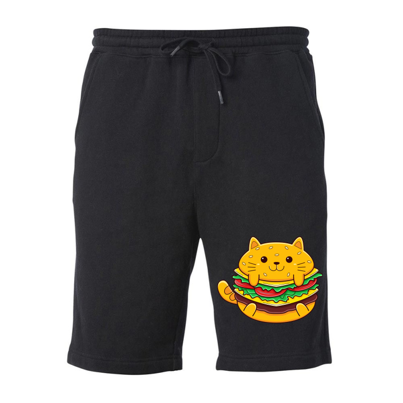 Cat Burger Fleece Short | Artistshot