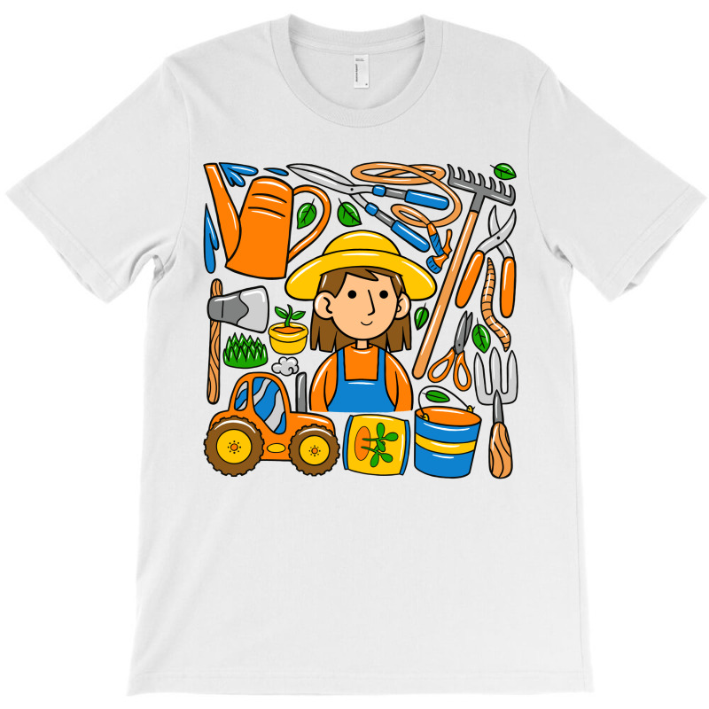 Woman Farmer Doodle T-shirt | Artistshot