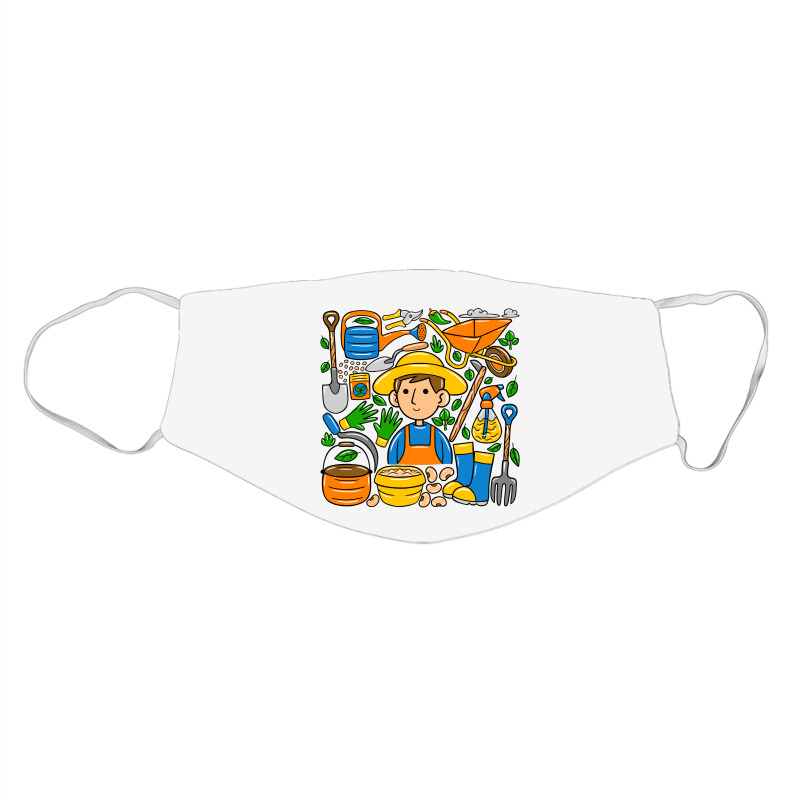 Man Farmer Doodle Face Mask | Artistshot