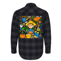 Man Farmer Doodle Flannel Shirt | Artistshot