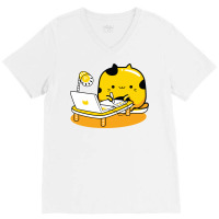 Yellow Cat Illustrator Profession V-neck Tee | Artistshot