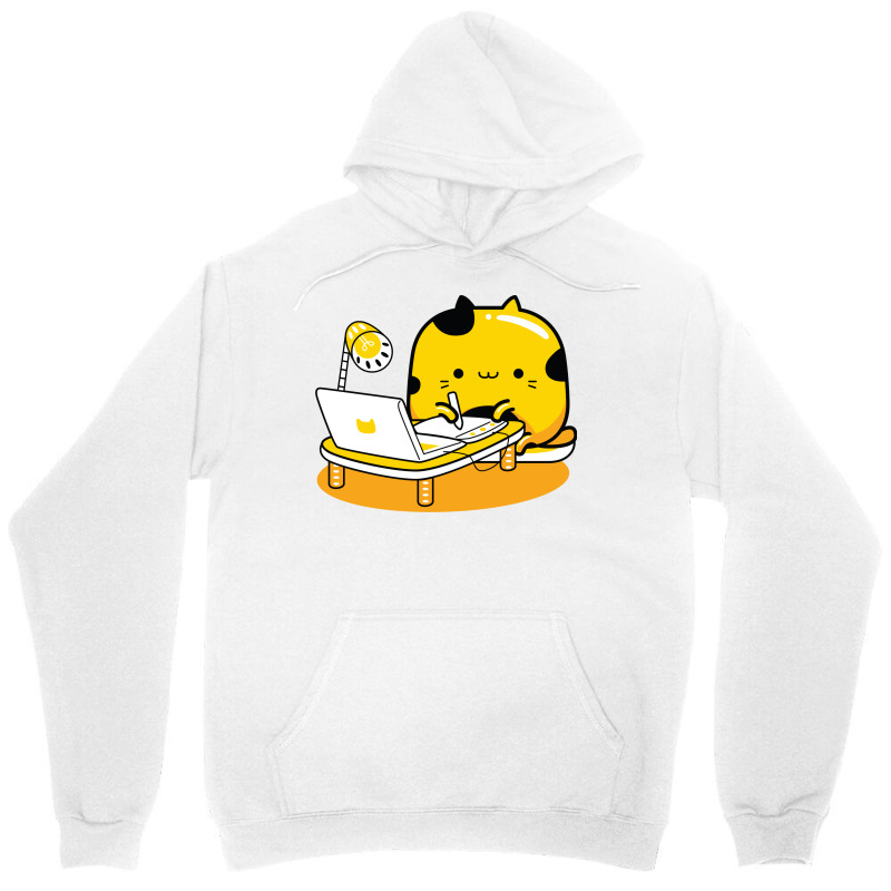 Yellow Cat Illustrator Profession Unisex Hoodie | Artistshot