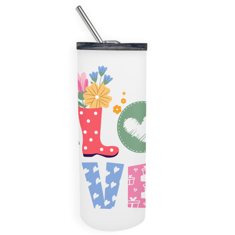 Love Spring,flowers,rain,love Skinny Tumbler | Artistshot