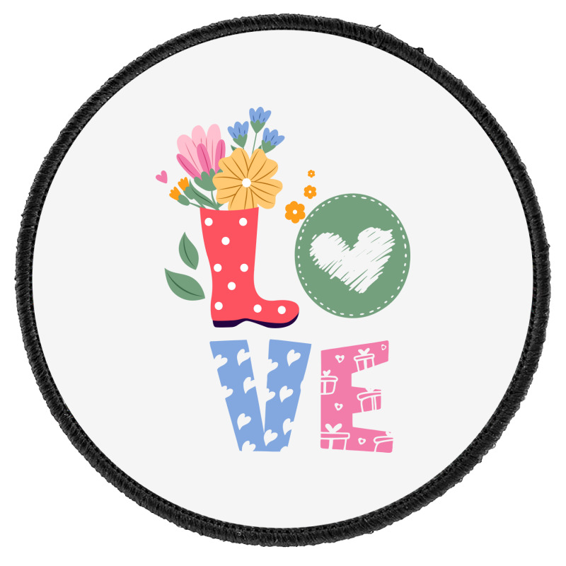 Love Spring,flowers,rain,love Round Patch | Artistshot