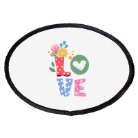 Love Spring,flowers,rain,love Oval Patch | Artistshot