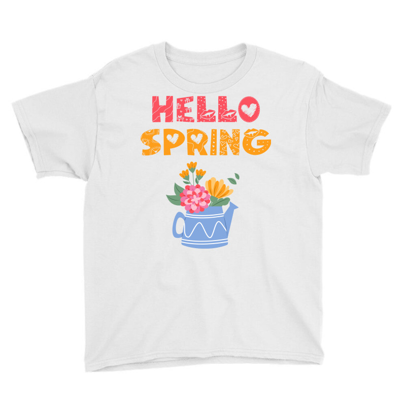 Hello Spring,rain,flowers Youth Tee | Artistshot