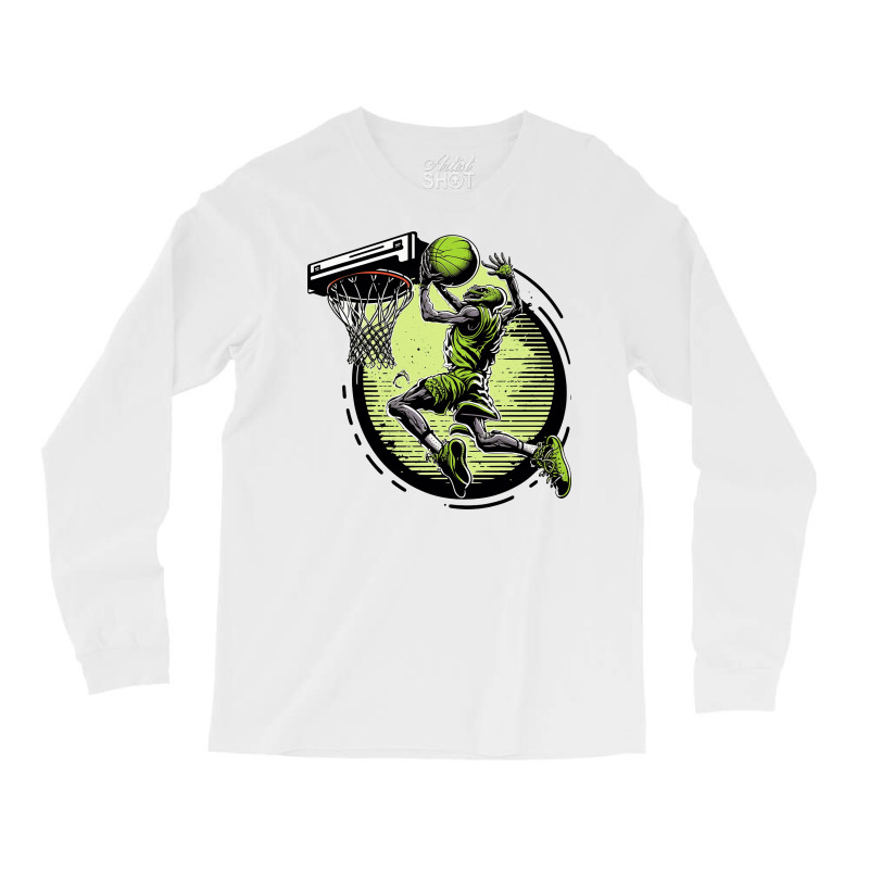 Alien Dunk Basketball Retro Style Long Sleeve Shirts | Artistshot