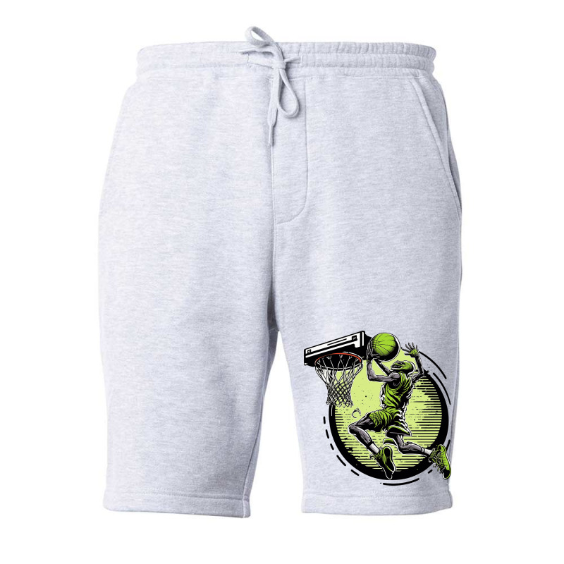 Alien Dunk Basketball Retro Style Fleece Short | Artistshot