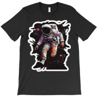 Astronaut Jump In Space With Psychodelic Retro T-shirt | Artistshot