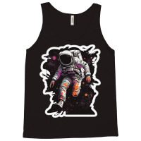 Astronaut Jump In Space With Psychodelic Retro Tank Top | Artistshot