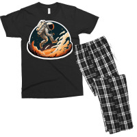 Astronaut Jump In Surreal Worlds Men's T-shirt Pajama Set | Artistshot