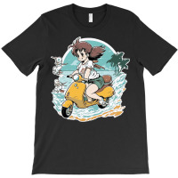 Anime Girl Riding Scooter T-shirt | Artistshot