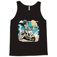 Anime Girl Riding Scooter In Beach Tank Top | Artistshot