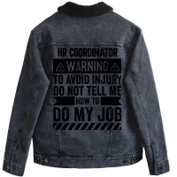 Hr Coordinator Warning Music Unisex Sherpa-lined Denim Jacket | Artistshot