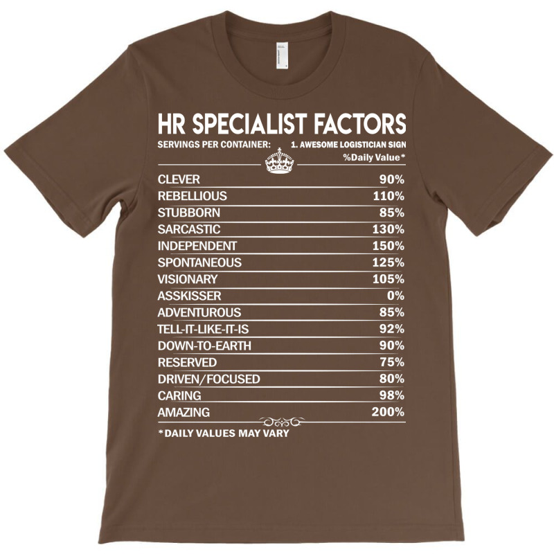 Hr Specialist T  Daily Factors 2 Gift Item Tee T-shirt | Artistshot