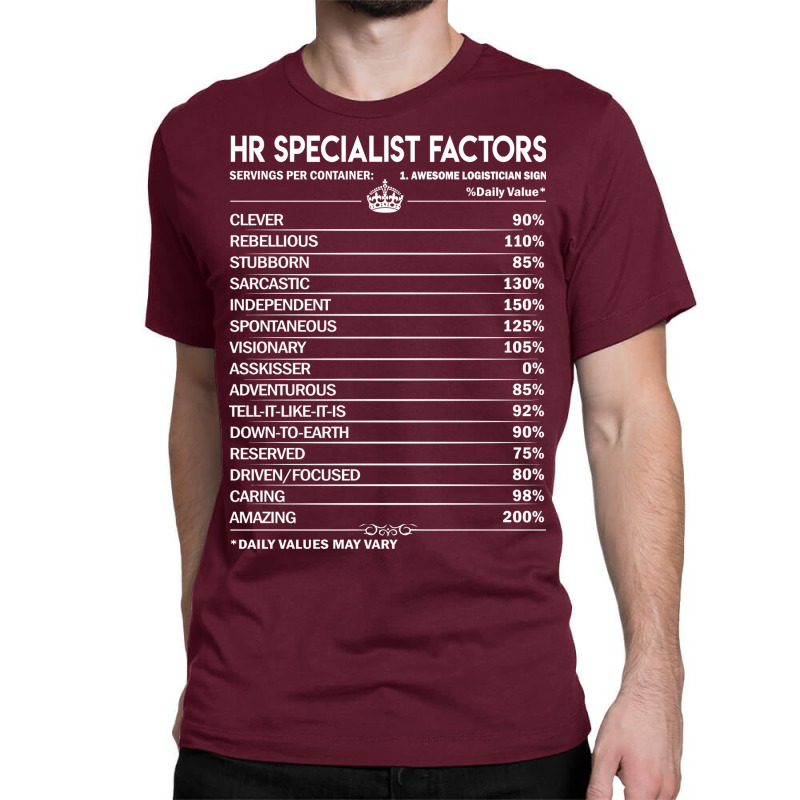 Hr Specialist T  Daily Factors 2 Gift Item Tee Classic T-shirt | Artistshot