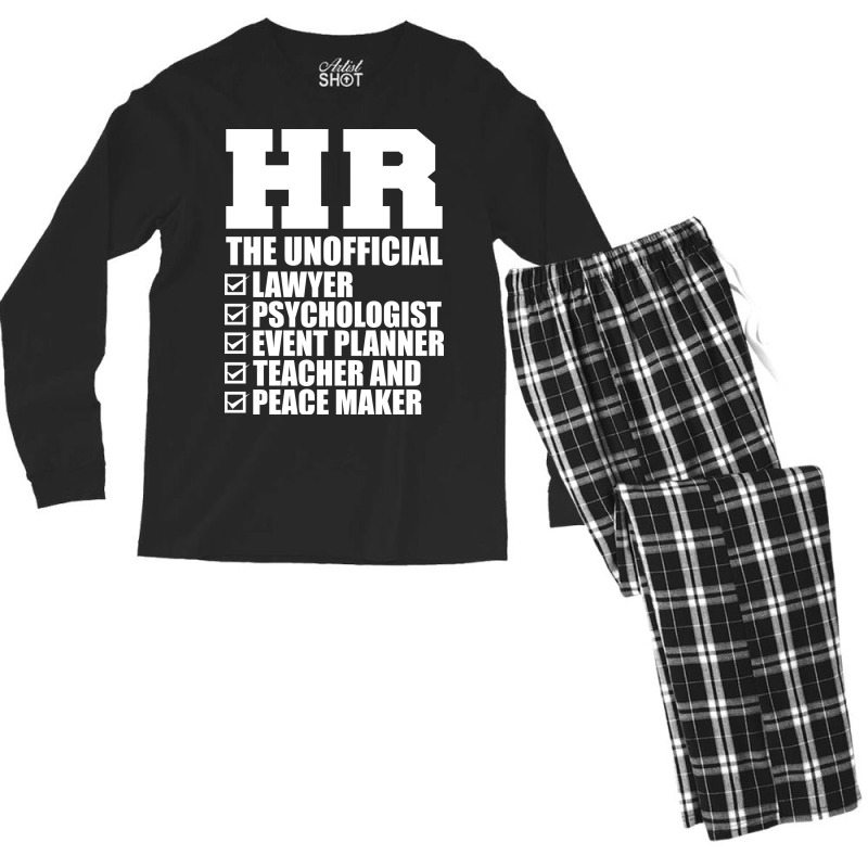 Hr The Un Lawyer Psychologist Event Planner Teache Men's Long Sleeve Pajama Set | Artistshot