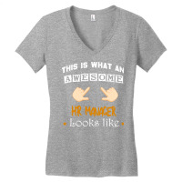 This Is What An Awesome Hr Manager Looks Like Hr M Women's V-neck T-shirt | Artistshot