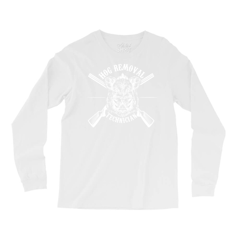 Hog Removal Technician Real Hog Hunter Red Long Sleeve Shirts | Artistshot