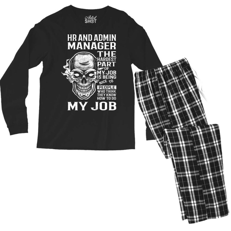 Hr And Admin Manager T  The Hardest Part Gift Item Men's Long Sleeve Pajama Set | Artistshot