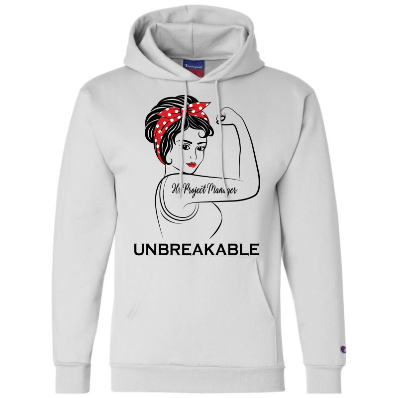 Hr Project Manager Unbreakable 70s Champion Hoodie by edelinbarhoc | Artistshot