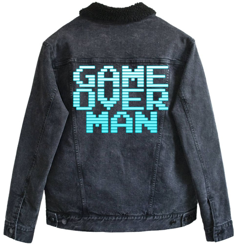 Game Over Man Tumblr Unisex Sherpa-Lined Denim Jacket by hlubsinaut | Artistshot