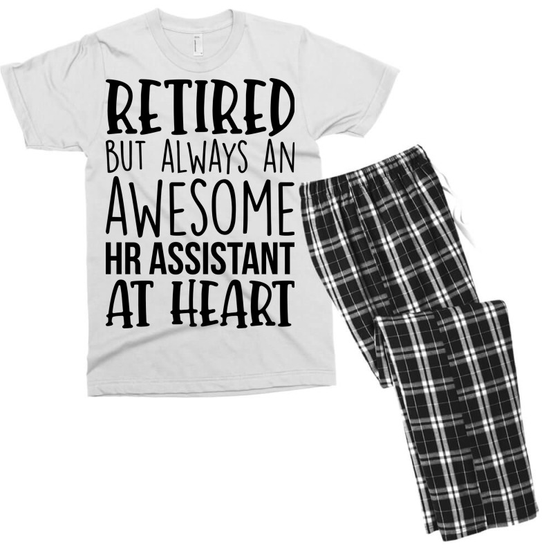 Retired But Always An Awesome Hr Assistant At Hear Men's T-shirt Pajama Set | Artistshot