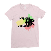 Walking Hr Violation Black Music Ladies Fitted T-shirt | Artistshot