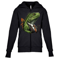 Iguana Master Angry Youth Zipper Hoodie | Artistshot