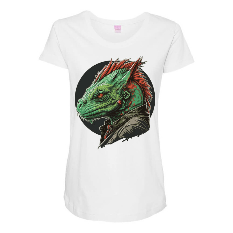 Iguana Master Angry Maternity Scoop Neck T-shirt by YaelWorkman180 | Artistshot