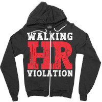 Walking Hr Violation Love 80s Zipper Hoodie | Artistshot