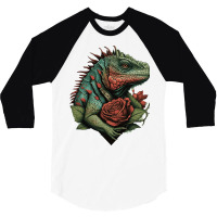 Iguana Valentine 3/4 Sleeve Shirt | Artistshot