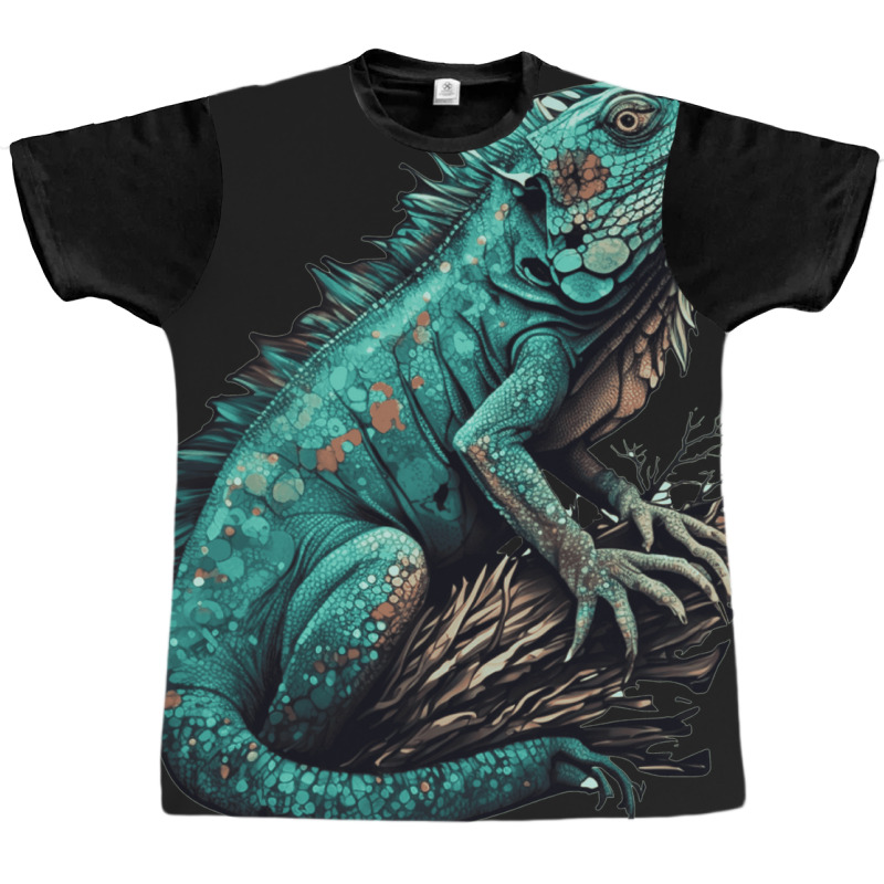 Ocean Sea Water Iguana Graphic T-shirt by NissimHouston109 | Artistshot