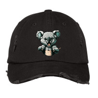 Koala Angry Vintage Cap | Artistshot