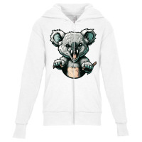 Koala Angry Youth Zipper Hoodie | Artistshot