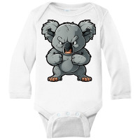 Koala Angry Long Sleeve Baby Bodysuit | Artistshot