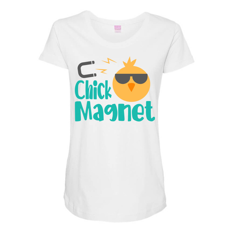 Easter Kids Men Toddler Boy Chick Magnet Cute Maternity Scoop Neck T-shirt by sasolipesho9 | Artistshot