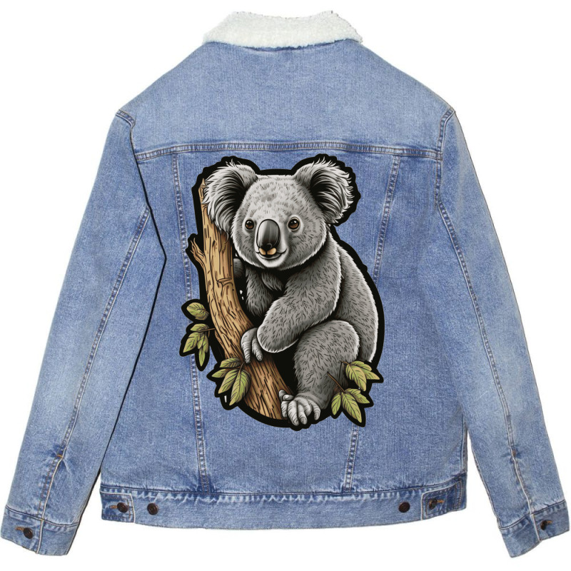 Koala Colour Unisex Sherpa-Lined Denim Jacket by NissimHouston109 | Artistshot