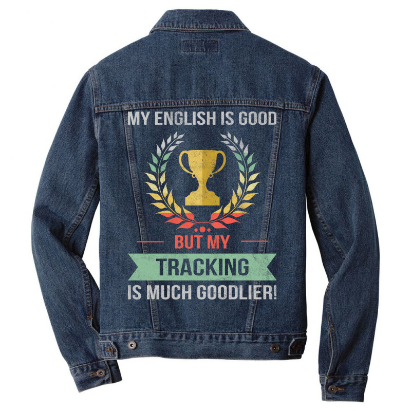 Funny Hunting Animal Tracking Design Nature Men Denim Jacket by bladesayamah3 | Artistshot