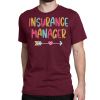 Insurance Manager Fun Casual Boho Design (1) Classic T-shirt | Artistshot