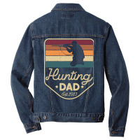 Hunting Dad Est 2023 New Dad Hunting Fan Humor Men Denim Jacket | Artistshot