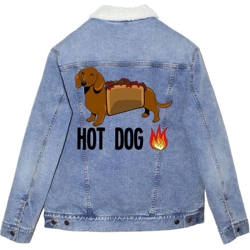 Hot Dog Funny Birthday Present Unisex Sherpa-lined Denim Jacket | Artistshot