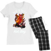 Fast Tasty Hotdog Funny Skater Sausage Girl Women's Pajamas Set | Artistshot