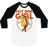 Hot Dog Girl Gift 3/4 Sleeve Shirt | Artistshot