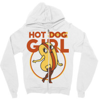 Hot Dog Girl Gift Zipper Hoodie | Artistshot