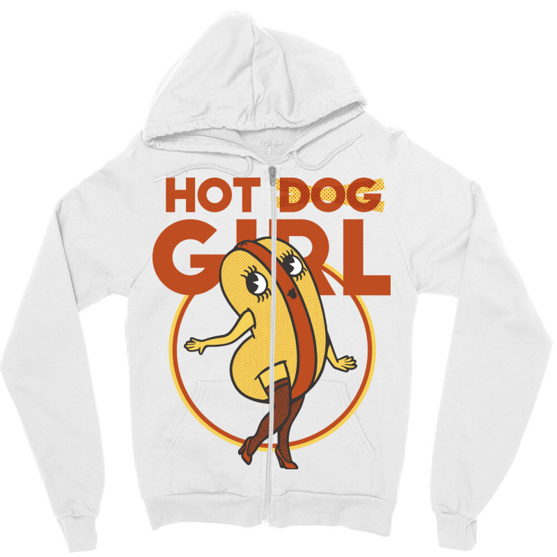 Hot Dog Girl Gift Zipper Hoodie | Artistshot