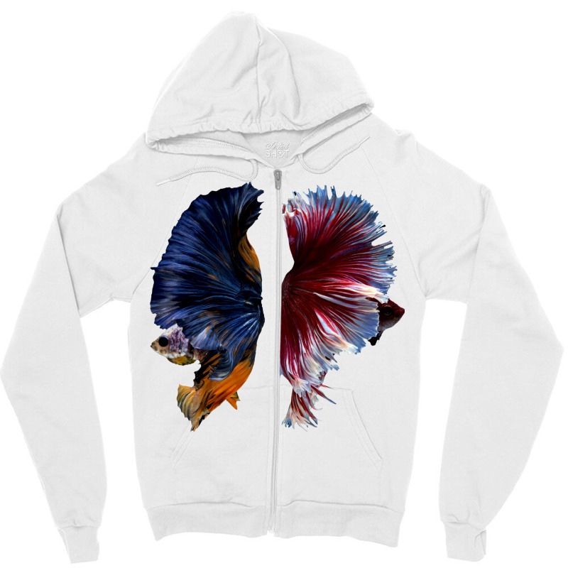 Beautiful Two Betta Fish Full Color Trending Zipper Hoodie | Artistshot